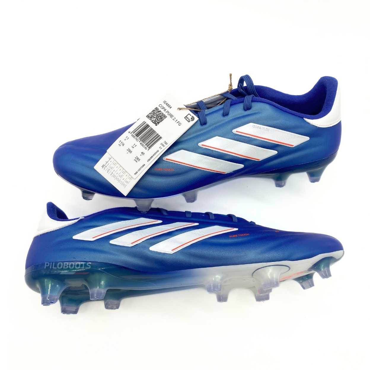 Chaussures de football rare Adidas Copa Pure 2.1 avec une vue des étiquettes