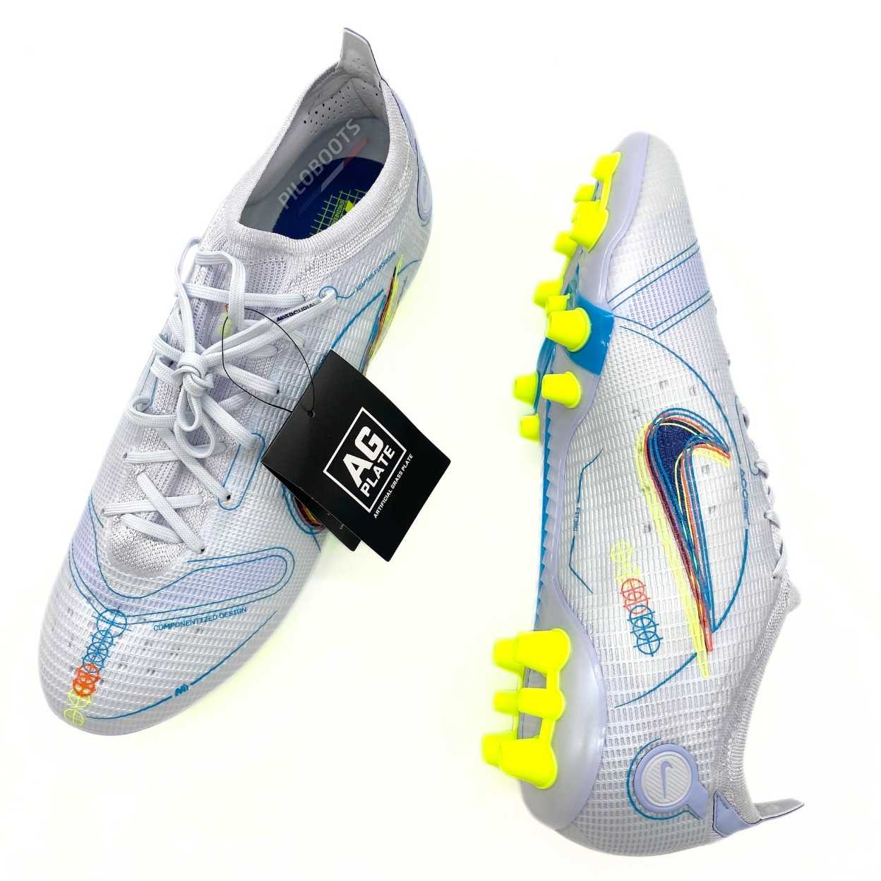 Chaussure de football rare Nike Mercurial Vapor 14 AG-PRO Progress Pack avec une vue de l'étiquette